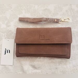 Jessica Moore Suede Woman’s Clutch/Wristlet Wallet